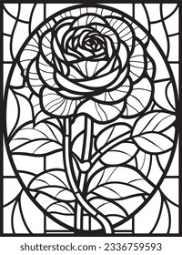 Flower coloring page. Flower coloring book pages. Flower vector black and white line art sketch drawing. Rose coloring pages for adults. Rose flower vector. Hand drawn floral background illustration.