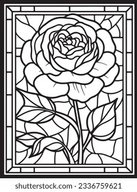 Flower coloring page. Flower coloring book pages. Flower vector black and white line art sketch drawing. Rose coloring pages for adults. Rose flower vector. Hand drawn floral background illustration.