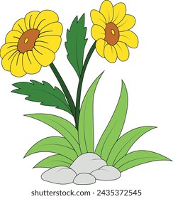 flower coloring page for kid