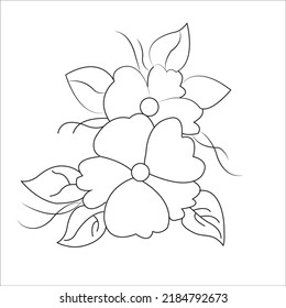 Flower Coloring Page Kids Stock Vector (Royalty Free) 2184792673 ...