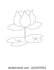Flower coloring page for kids