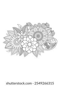 Flower coloring pages for adult