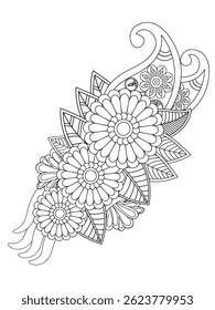 Flower coloring pages for adults