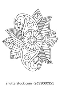 Flower coloring pages for adults