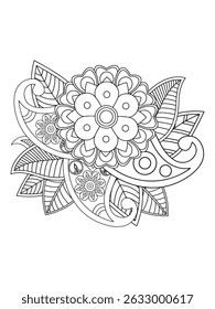 Flower coloring pages for adults