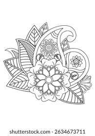 Flower coloring pages for adults