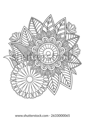 Flower coloring pages for adults