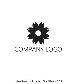 Flower company eco logo design