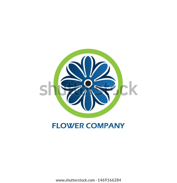 Flower Company Logo Design Company Stock Vector (Royalty Free