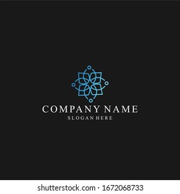 flower company logo design ideas vector