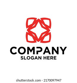 Flower company logo template design