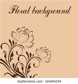 a flower composed by lines and some brown branches in a background