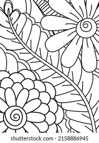 composición floral. página de coloreado - zendala, diseño para la relajación espiritual para adultos, ilustración vectorial, aislado en un fondo blanco. Doodles Zen.