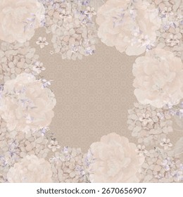 fundo decorativo da composição da flor para o cachecol