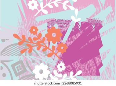 Flower composition design with very beautiful, exclusive colors