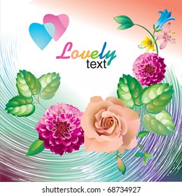 Flower composition for Saint Valentine's day