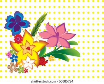 Flower composition vector