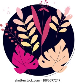 Flower composition. Vector illustration. Floral