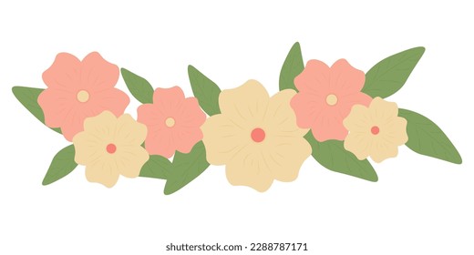 flower composition. Vector illustration. Spring, summer flower bouquet for wedding invitations, printing, greeting cards.