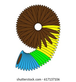 flower Concept idea from number nine in vector.