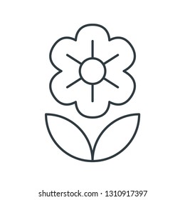 Flower concept line icon. Simple element illustration. Flower concept outline symbol design. Can be used for web and mobile UI/UX . Modern vector style