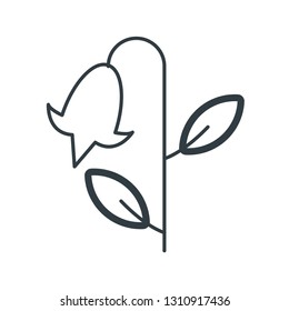 Flower concept line icon. Simple element illustration. Flower concept outline symbol design. Can be used for web and mobile UI/UX . Modern vector style