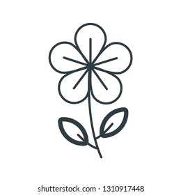 Flower concept line icon. Simple element illustration. Flower concept outline symbol design. Can be used for web and mobile UI/UX . Modern vector style