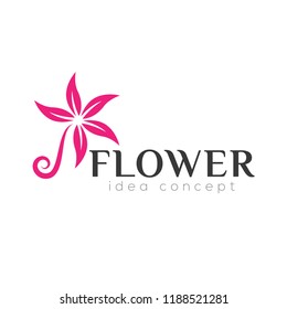 Flower Concept Logo Design Template