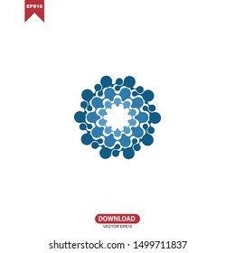 Flower concept logo vector design