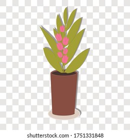 Flower concept on transparency background. Creative idea design. Flat vector illustration for template, brochure or presentation.