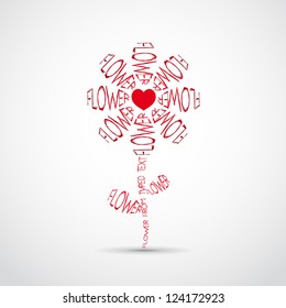 Flower Concept on white background - vector