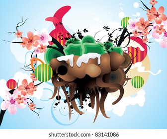 flower conceptual illustration