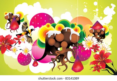 flower conceptual illustration