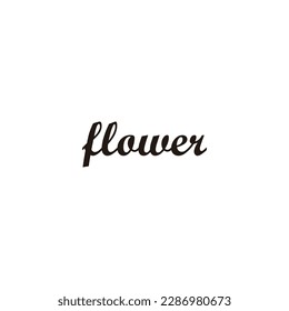 flower connect geometric symbol simple logo vector