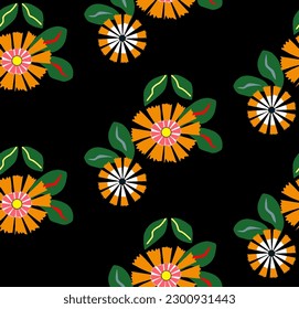 flower consisting of traditional objects , feature pattern suitable for textiles