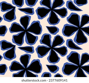 Flower contemporary seamless pattern. Fashionable  floral seamless pattern.