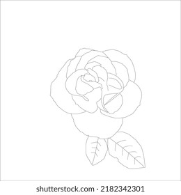 Flower in continuous line art drawing style. Minimalist black linear design isolated on white background. Vector illustration