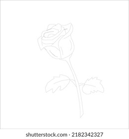 Flower in continuous line art drawing style. Minimalist black linear design isolated on white background. Vector illustration