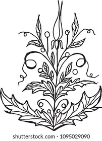 Flower Convolvulus.Vector illustration.
