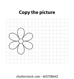 flower, copy the picture, game for children
