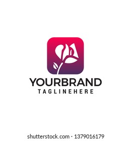 flower cosmetic logo design concept template vector