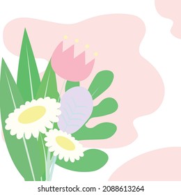 Vorlage für die Blumenbedeckung, mit Landschaften und abstrakten Mustern in Pastelltönen