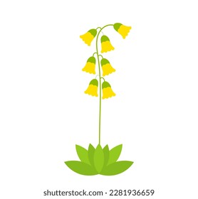 Flower cowslip primrose illustration isolated on white background. Primula veris flower herb vector.