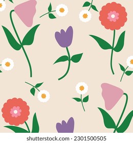 flower in cream background vector
