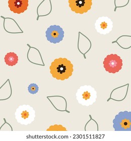 flower in cream background vector
