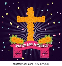 flower cross of day the dead