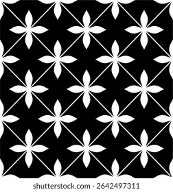 Flower cross minimalist pattern seamless and timeless