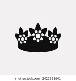 Flower crown icon - Simple Vector Illustration