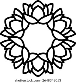 Flower crown vector icon. Can be used for printing, mobile and web applications.