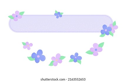 flower cta banner border frame grain texture vector design illustration